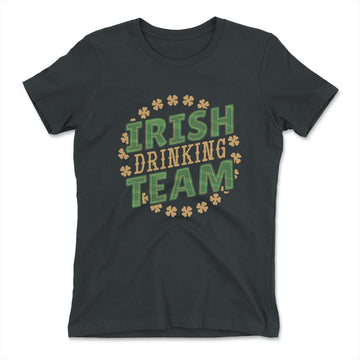Irish Drinking Team Womens T-Shirt in Heavy Metal color